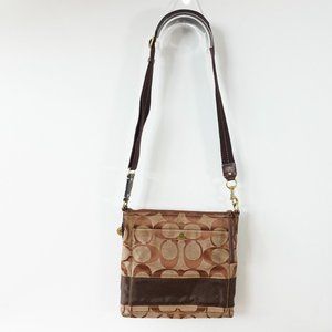 Coach Bag Womens Brown Crossbody Shoulder Purse Designer Monogram Logo Signature